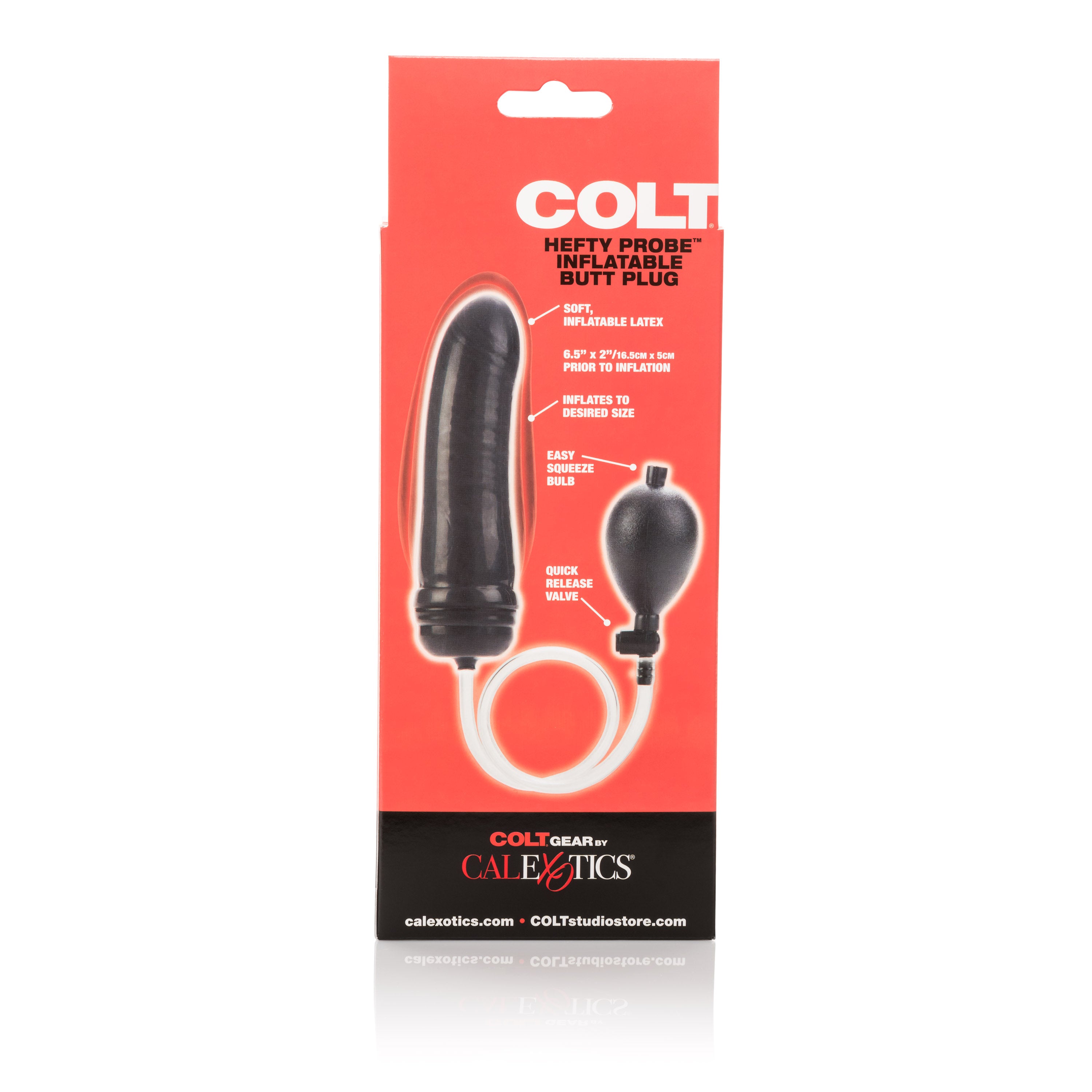 Colt Hefty Probe Inflantatable Butt Plug - Black