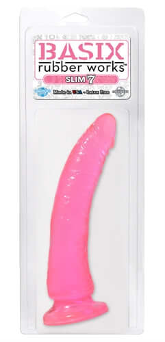 Basix Rubber Works Slim 7 Inch Dildo: Dive into Gentle Pleasure!
