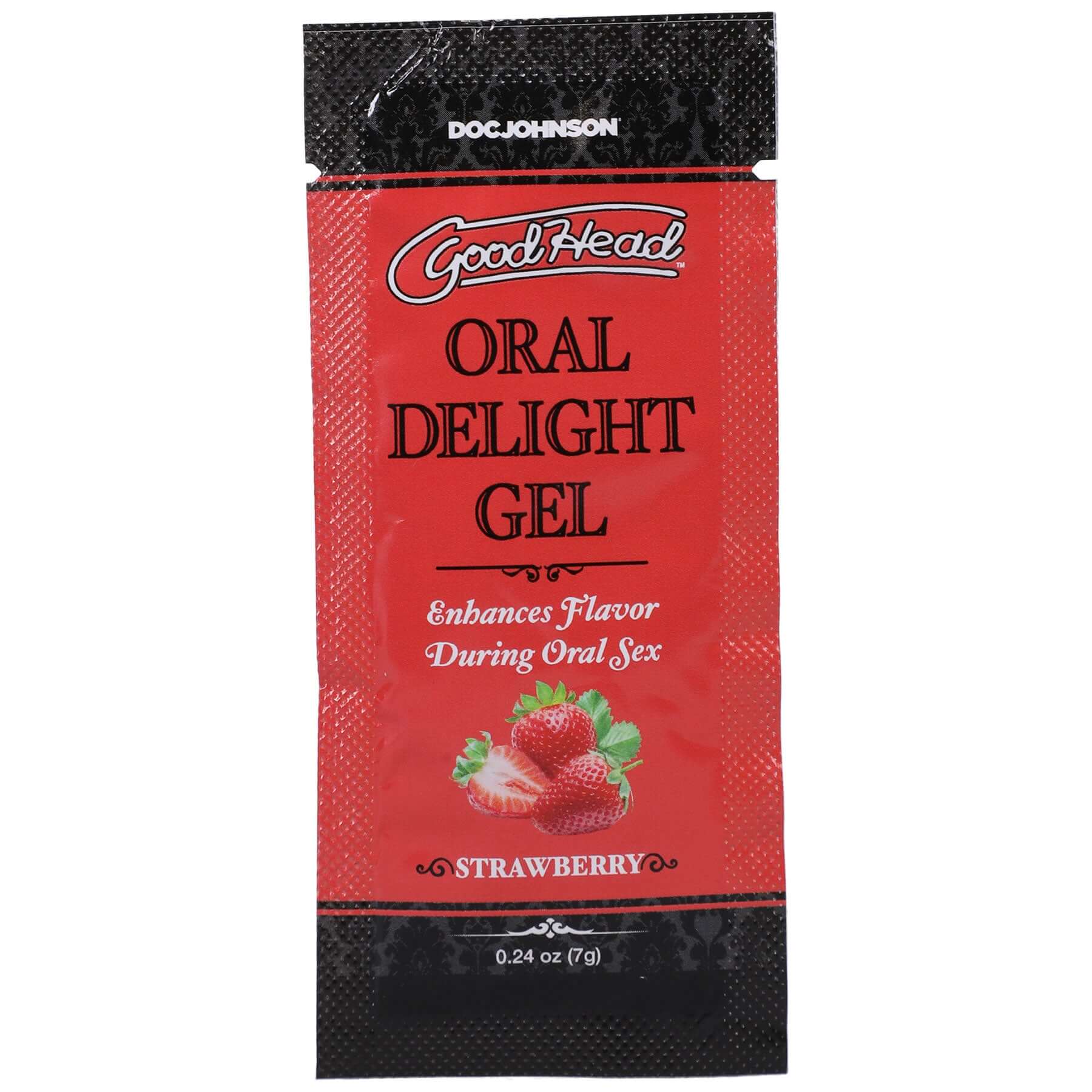 Goodhead Oral Delight Gel Strawberry 0.24 Oz Enhances Flavor During Oral Sex Packet