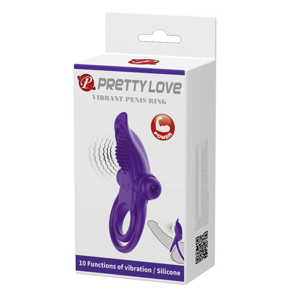 Pretty Love Vibrant Penis Ring - Purple-0