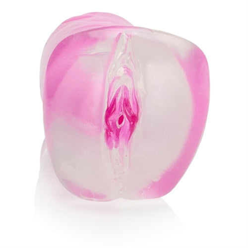 Shanes World Strokers College Tease - Pink, a soft and stretchy masturbator with ribbed pleasure tunnels for enhanced stimulation.