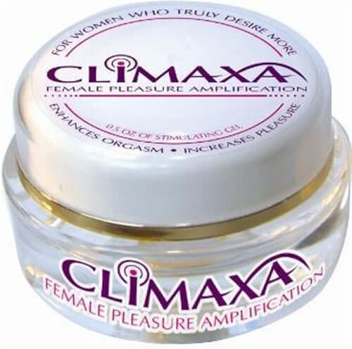 Climax Female Amplification Gel for Women 0.5 Oz in a jar, designed to enhance sensitivity and pleasure.
