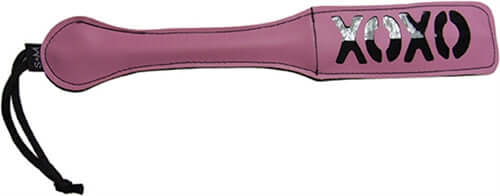 Explore Playful Punishment with the Sex and Mischief Blush XOXO Pink/Black Paddle