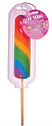 Jumbo Rainbow Candy Dick Pops