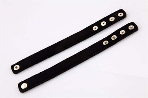 Perfect Fit Snap Neoprene Cockring Black (image showing the adjustable cockring design with snap buttons)
