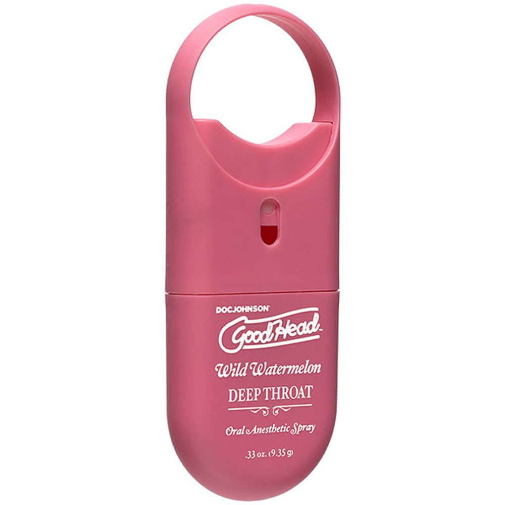 GoodHead Deep Throat Spray To Go Wild Watermelon 0.33 Oz travel-size oral anesthetic spray.