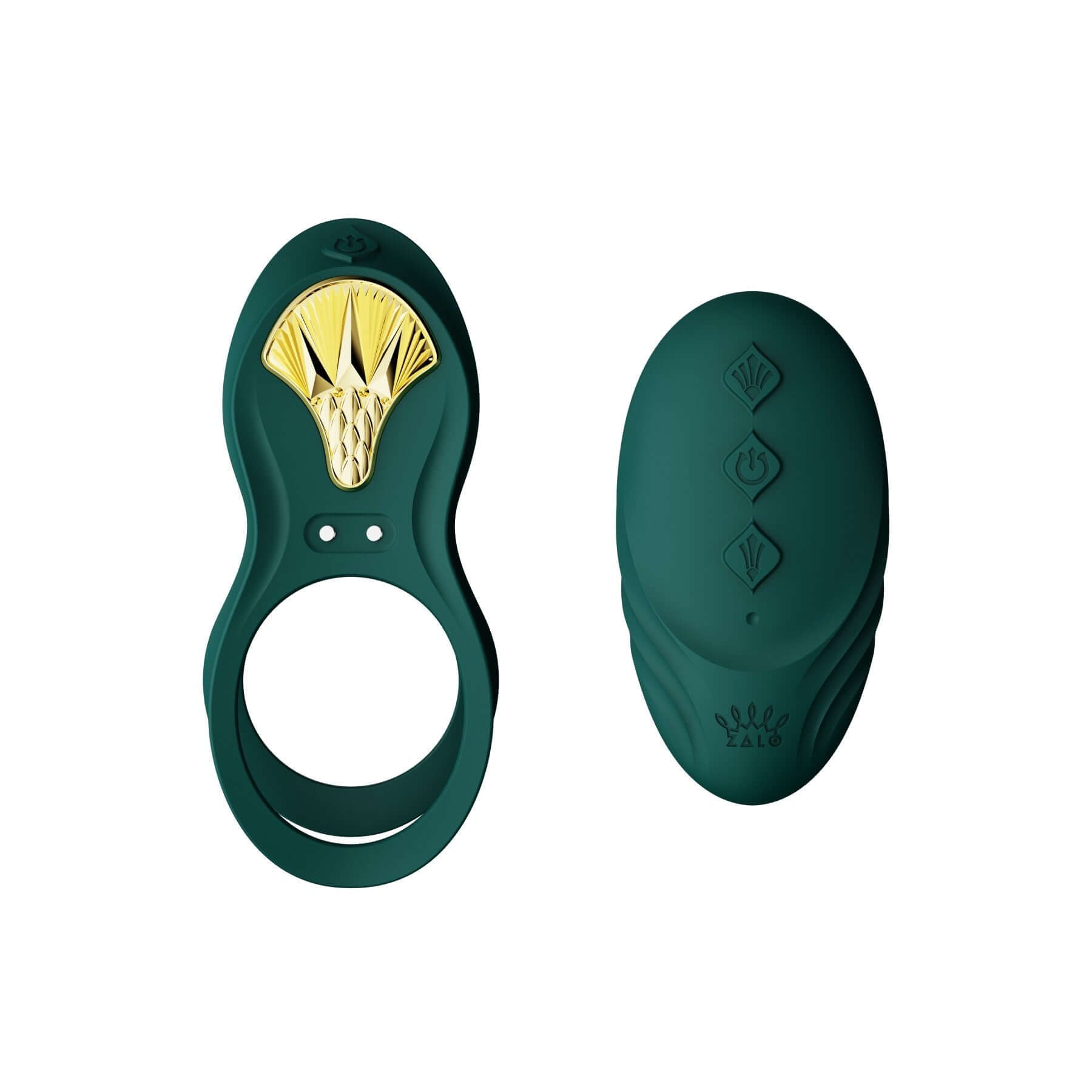 ZALO Bayek Vibrating Couples Ring in Turquoise Green with Remote Control and 8 Vibration Modes.