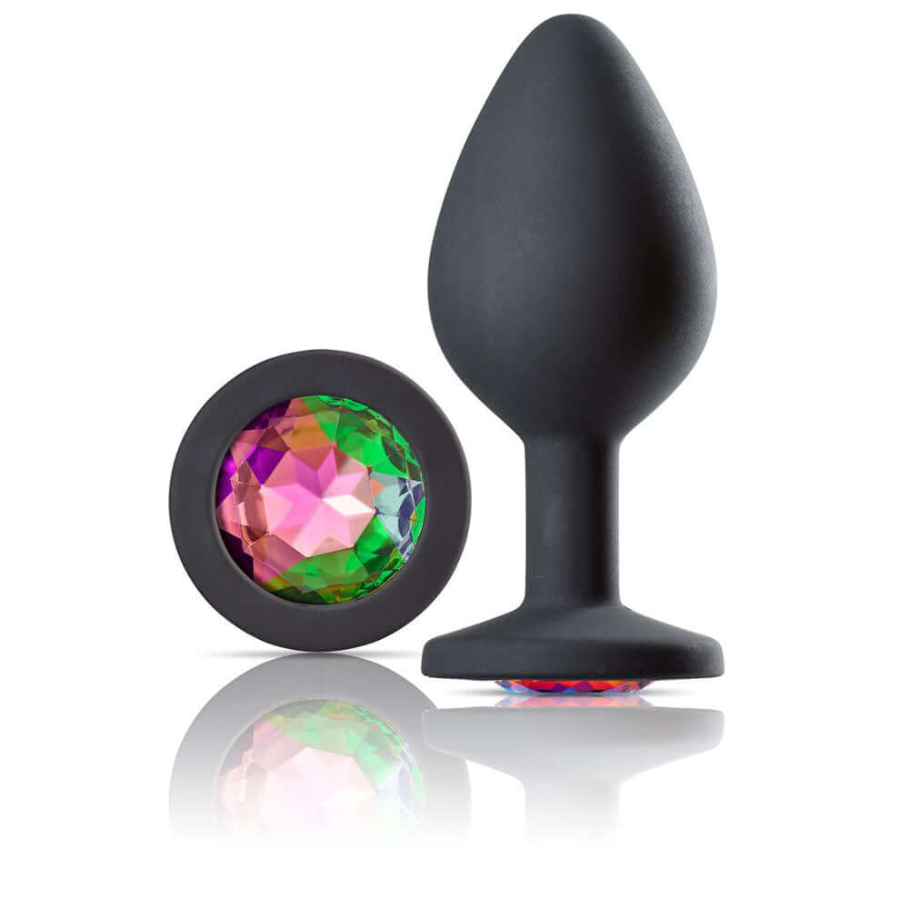 Cloud 9 Novelties Gems Jeweled Silicone Anal Plug - Medium-1
