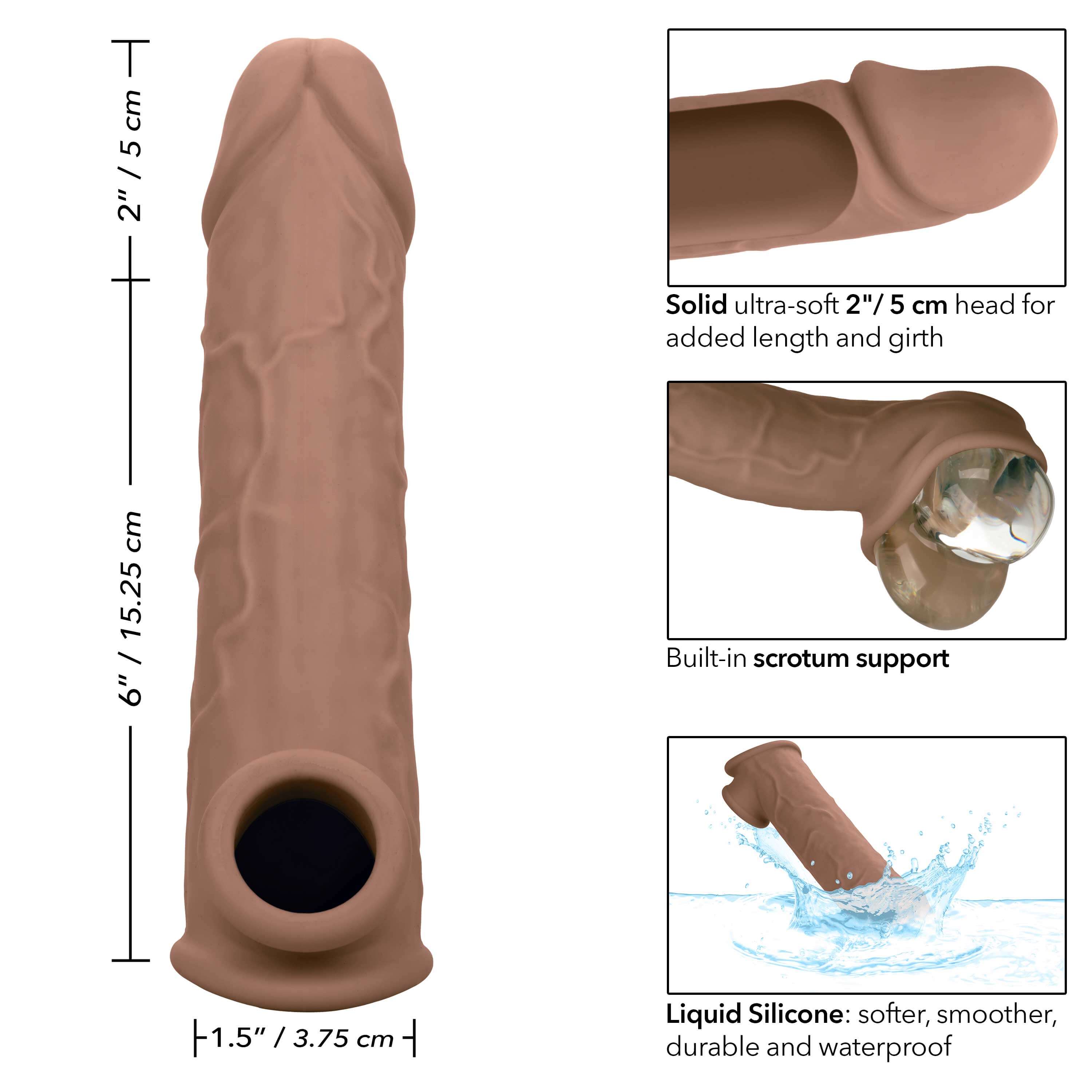 Performance Maxx Life-Like Extension 8 Inch - Brown-0