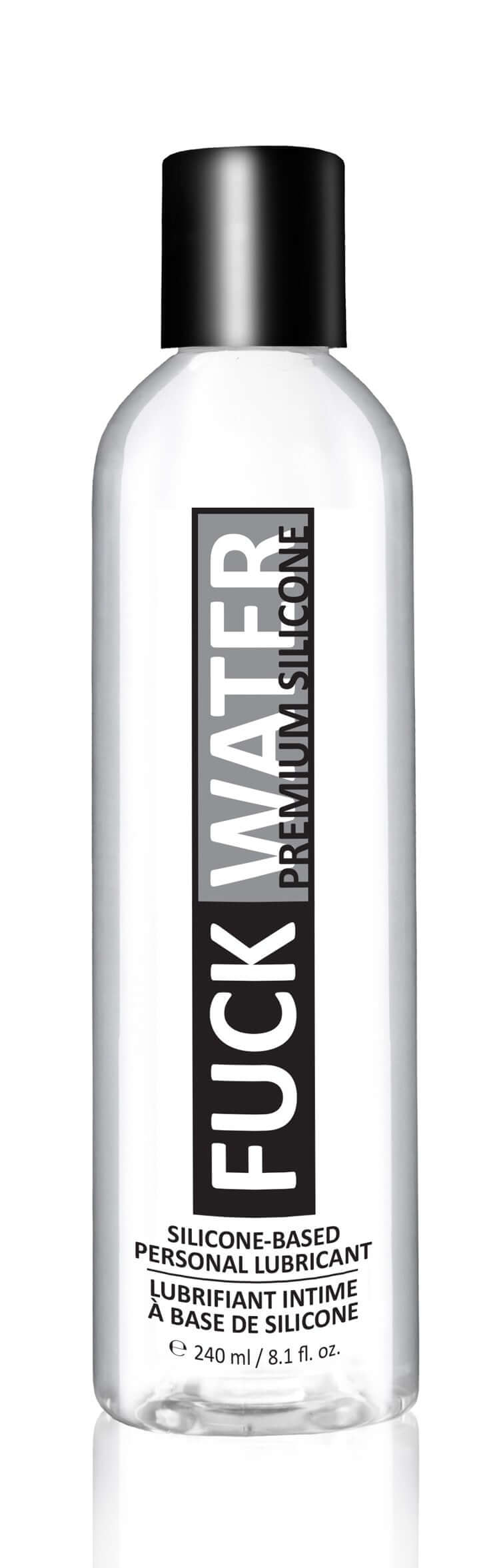 Fuck Water Premium Silicone Lubricant 8 Oz bottle showcasing silicone-based personal lubricant for long-lasting use.