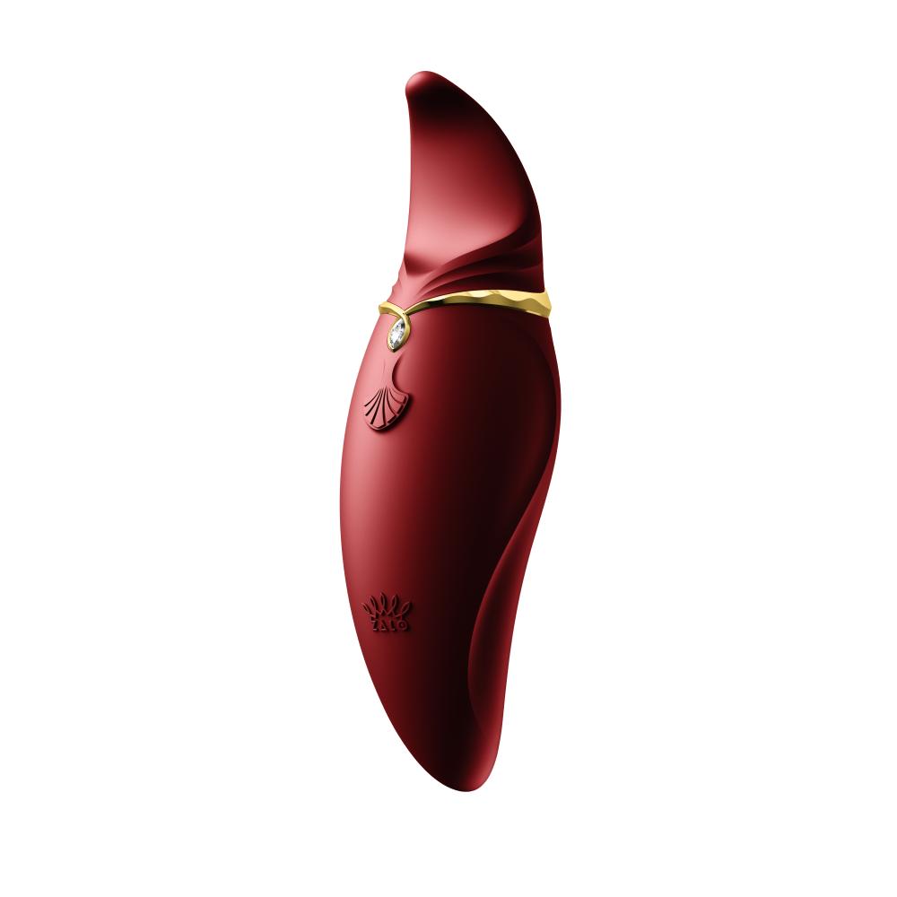 ZALO Hero Clitoral Rechargeable Massager in Wine Red with PulseWave™ technology for superior ergonomic pleasure