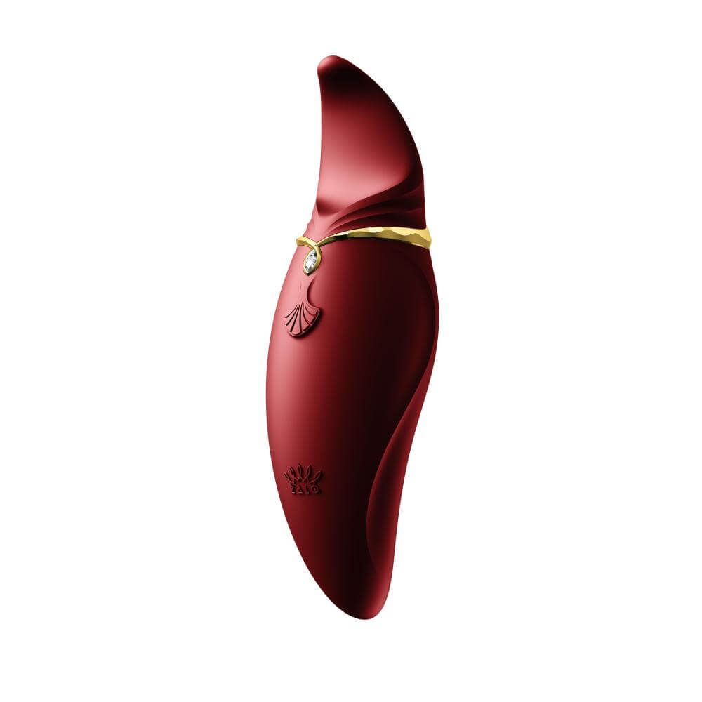 ZALO Hero Clitoral Rechargeable Massager in Wine Red with PulseWave™ technology for superior ergonomic pleasure