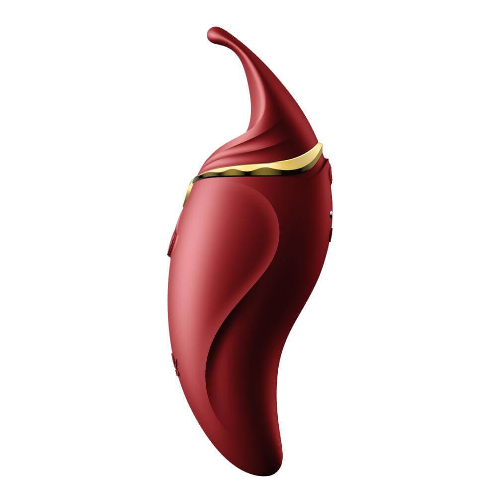 ZALO Hero Wine Red Clitoral Rechargeable Massager with PulseWave Technology for unique sensations and superior ergonomics