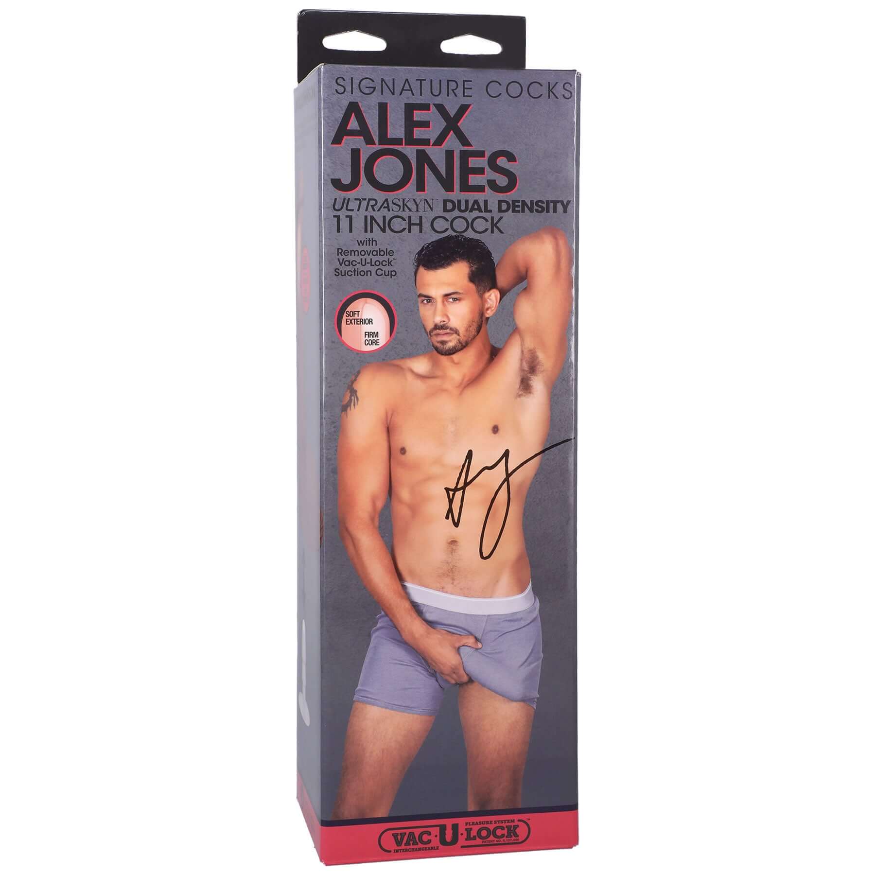 Signature Cocks - Alex Jones 11 Inch Cock With Removable Vac-U-Lock Suction Cup - Caramel-0