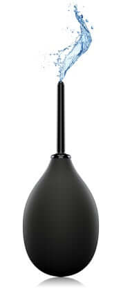 Ergoflo Impulse Compact Anal Douche with a sleek design and water spray for personal hygiene.
