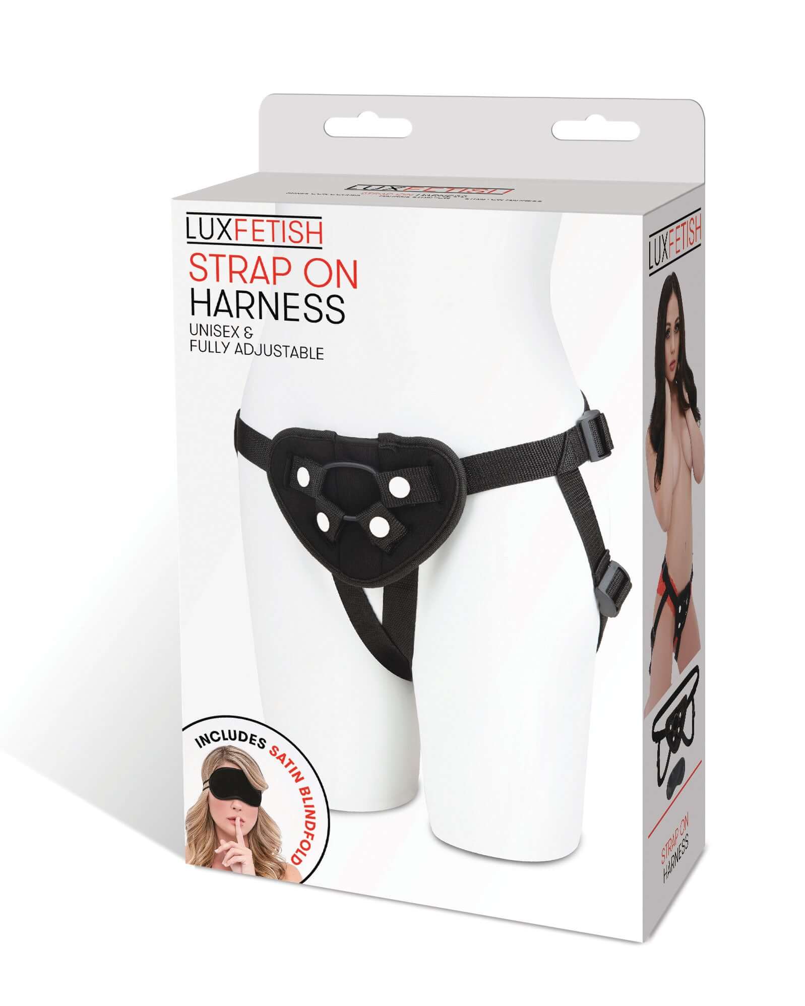 Neoprene Strap-on Harness - Black-1