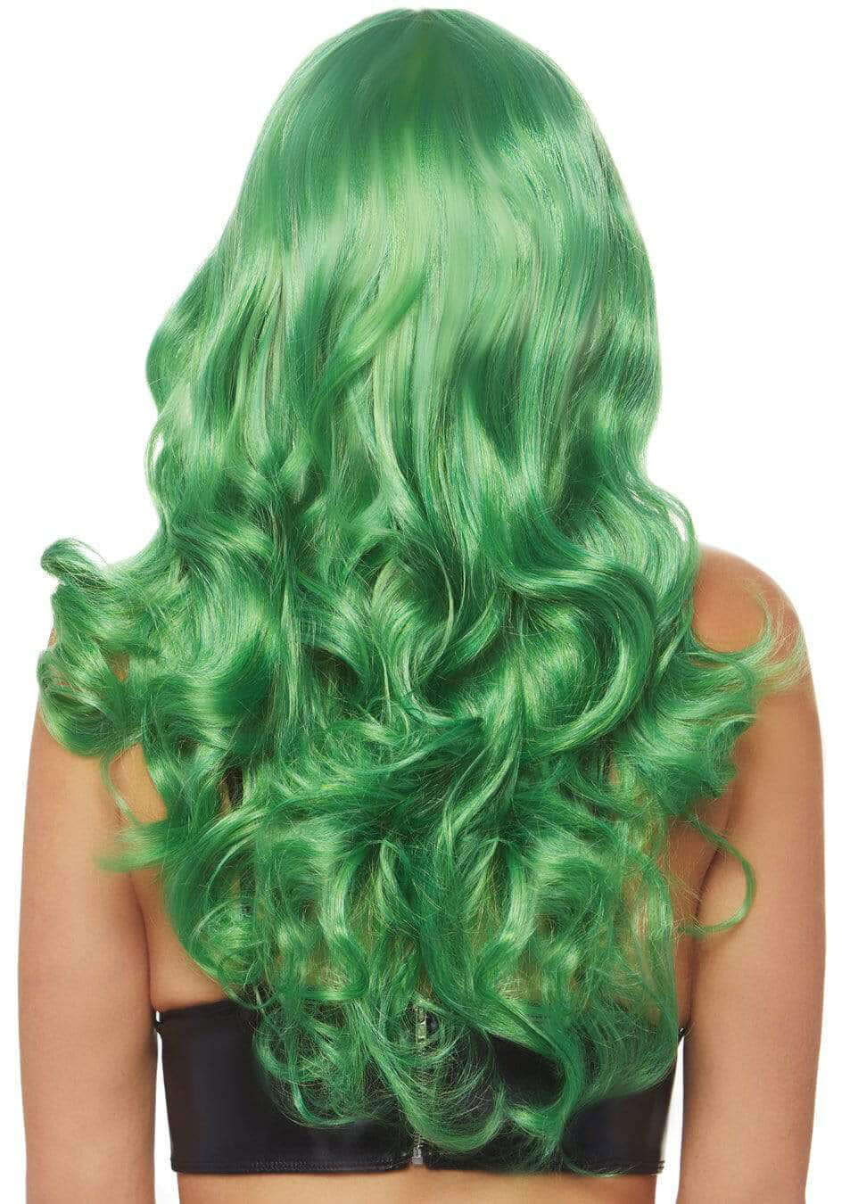 24 Inch Misfit Long Wavy Bang Wig - Green-0
