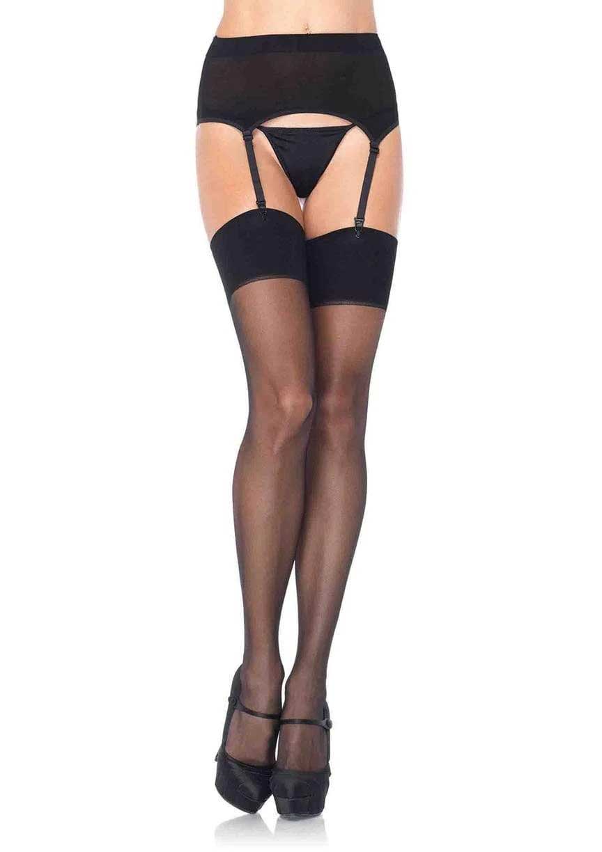 Zara Garter Belt and Stocking - One Size - Black-2