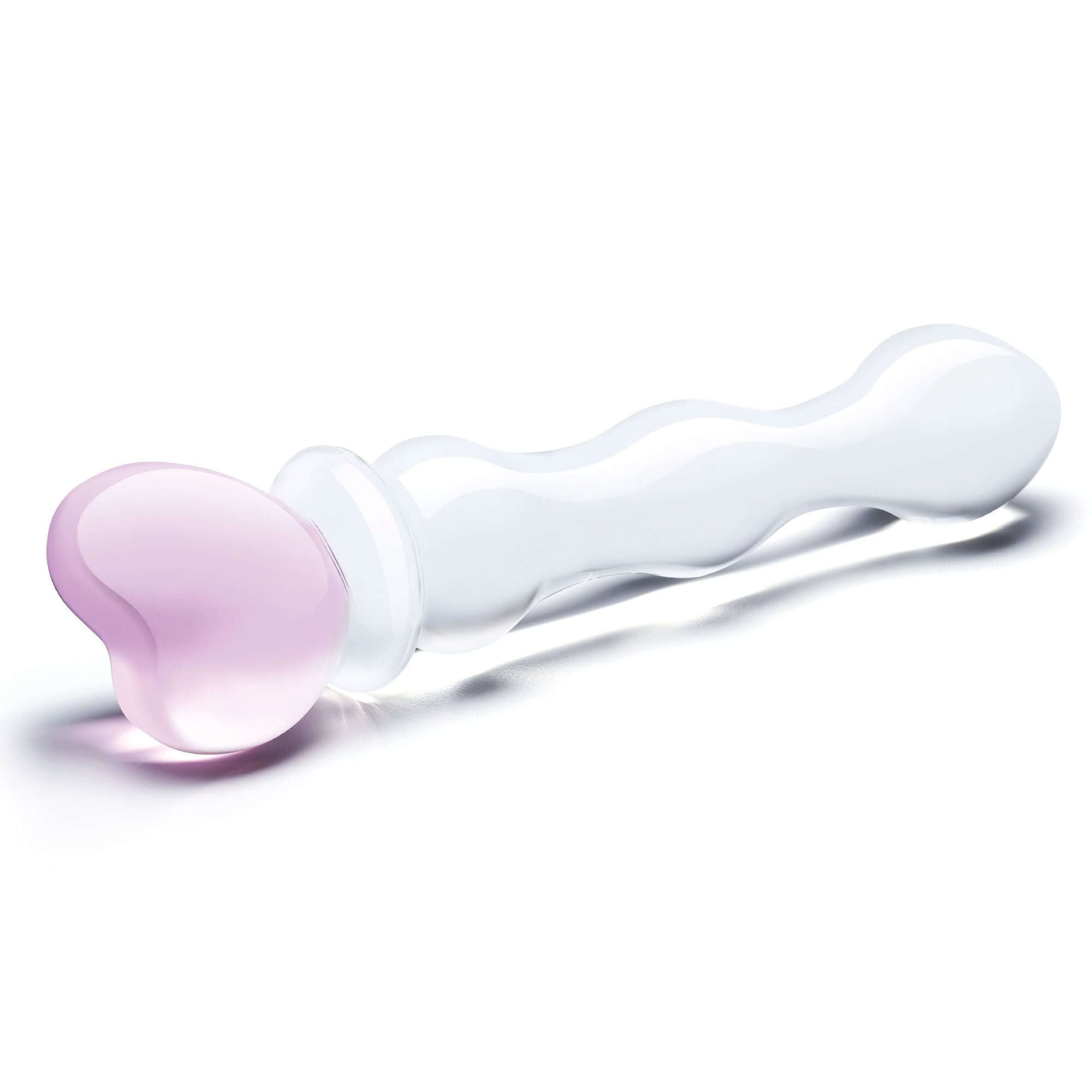 Sweetheart Glass Dildo: An 8-inch Elegance in Pink/Clear for Heartfelt Pleasure