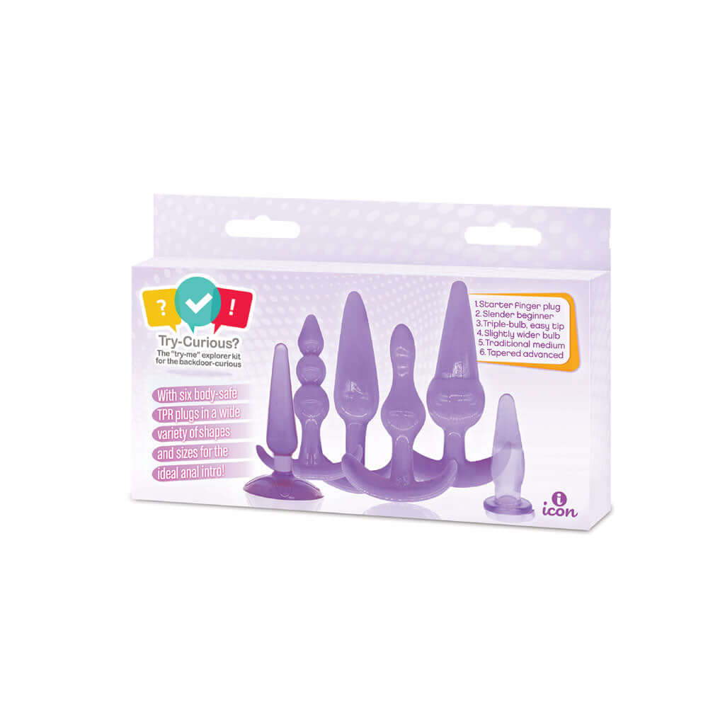 Try Curious Anal Plug Kit - Purple