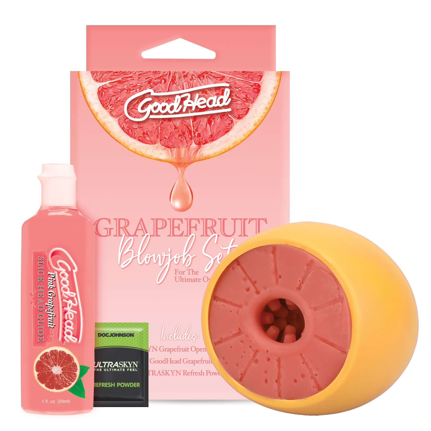 Goodhead - Grapefruit Blowjob Set - Yellow/pink-7