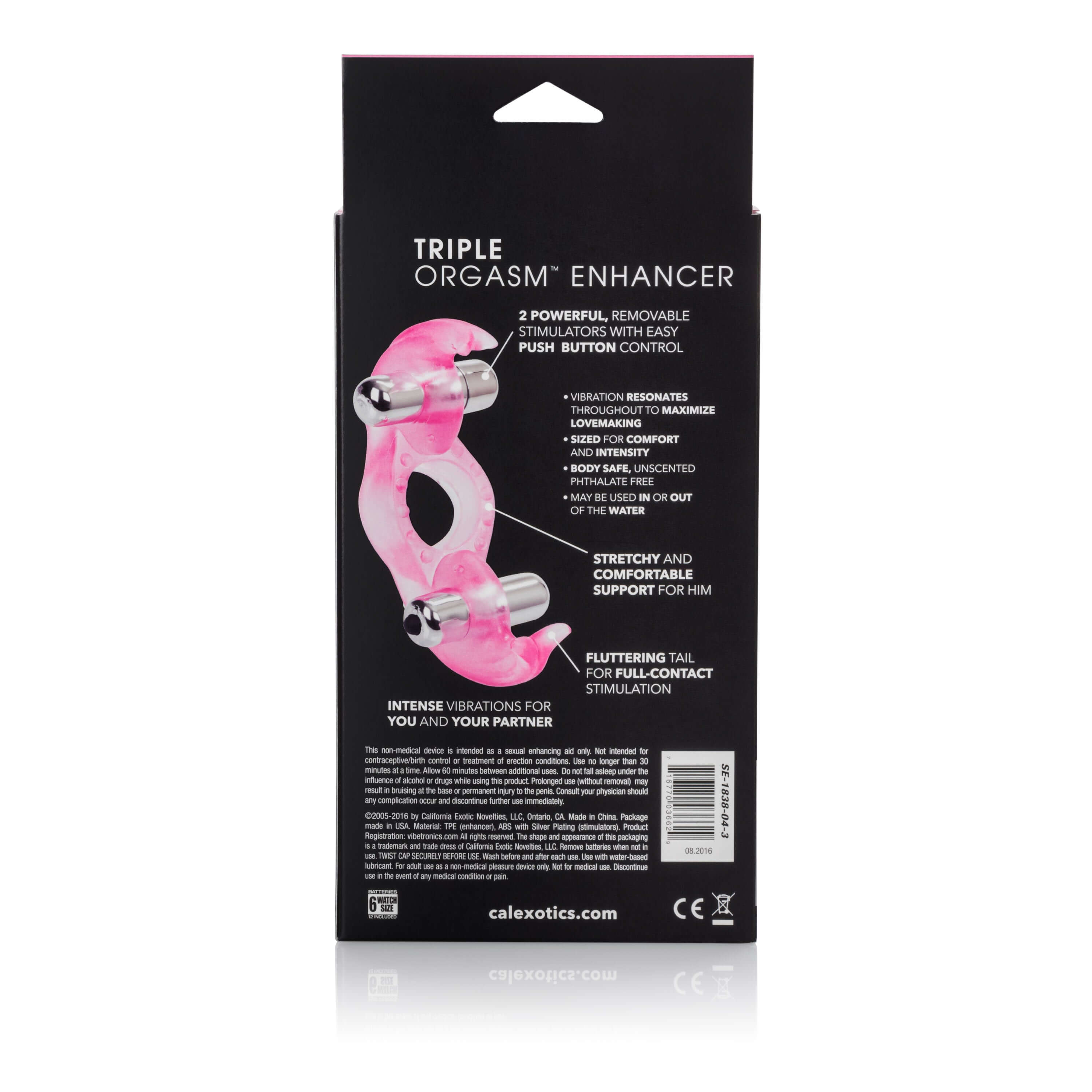 Silicone Triple Orgasm Erection Enhancer - Pink-1