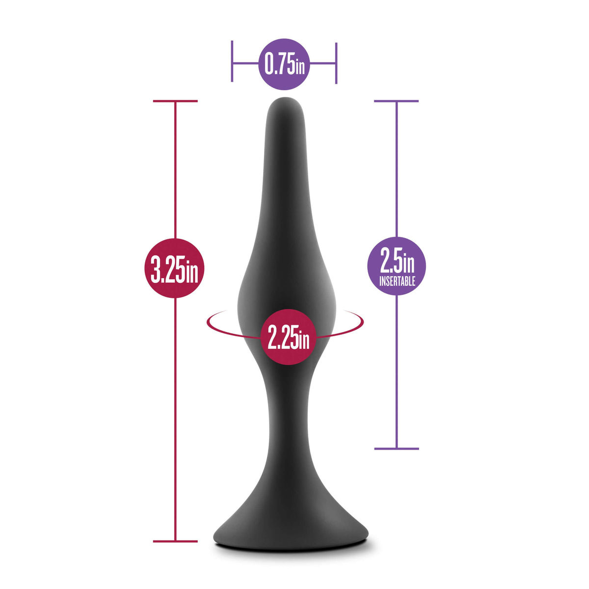 Luxe - Beginner Anal Plug Small - Black