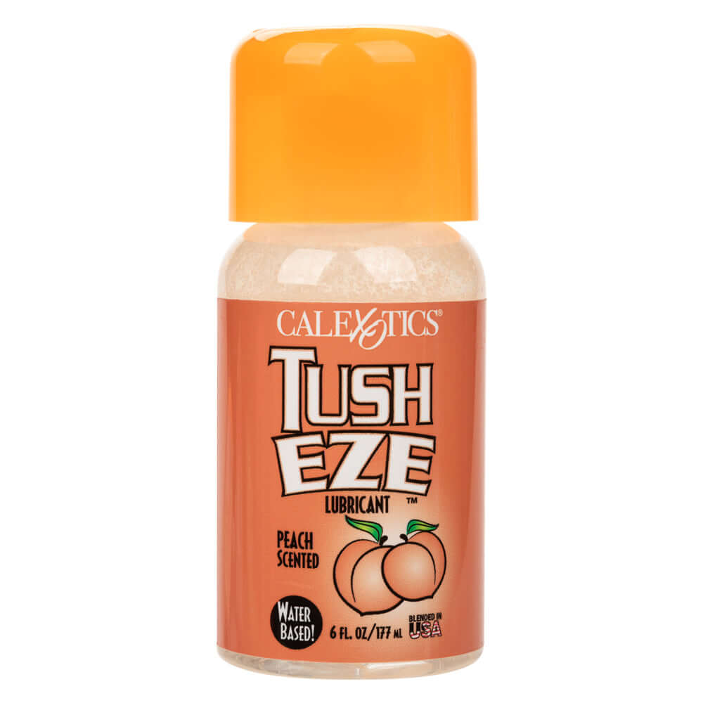 Tush Eze Lubricant Peach Scented 6 Oz Bottle with Water-Based Formula