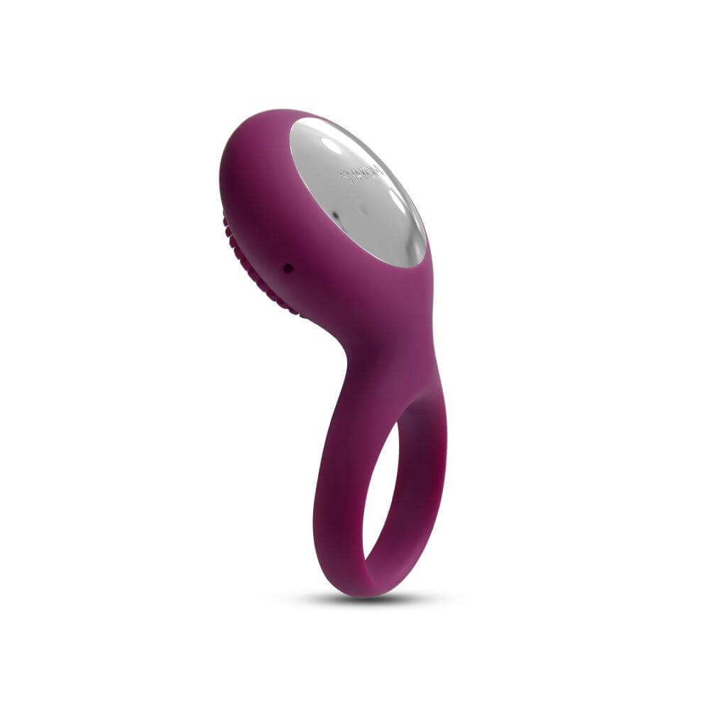 SVAKOM Tyler Vibrating Penis Ring Violet in sleek design, made of body-safe silicone
