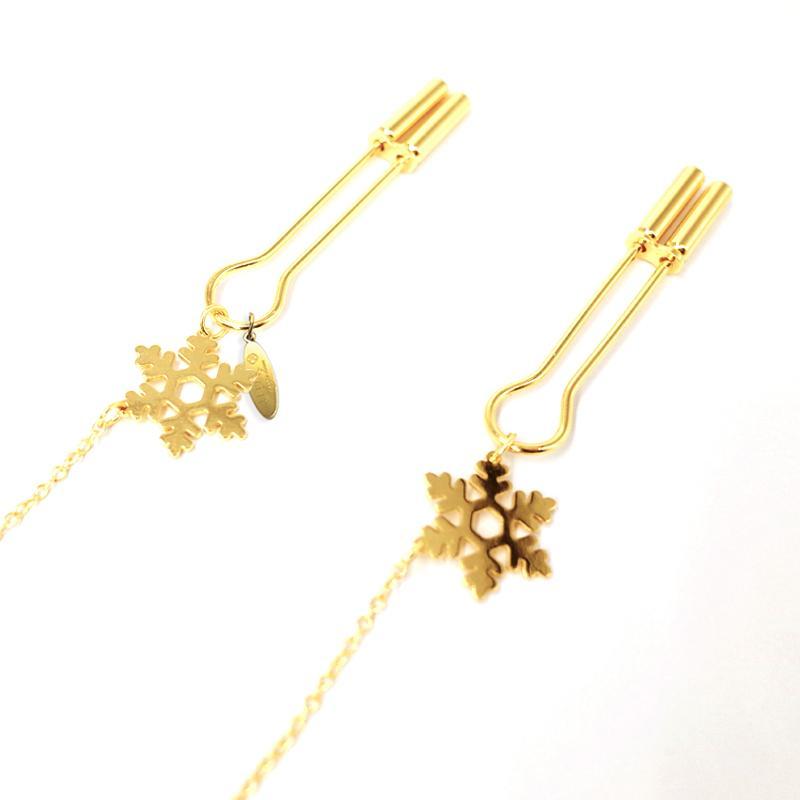 UPKO Snowflake Chain Nipple Clamps