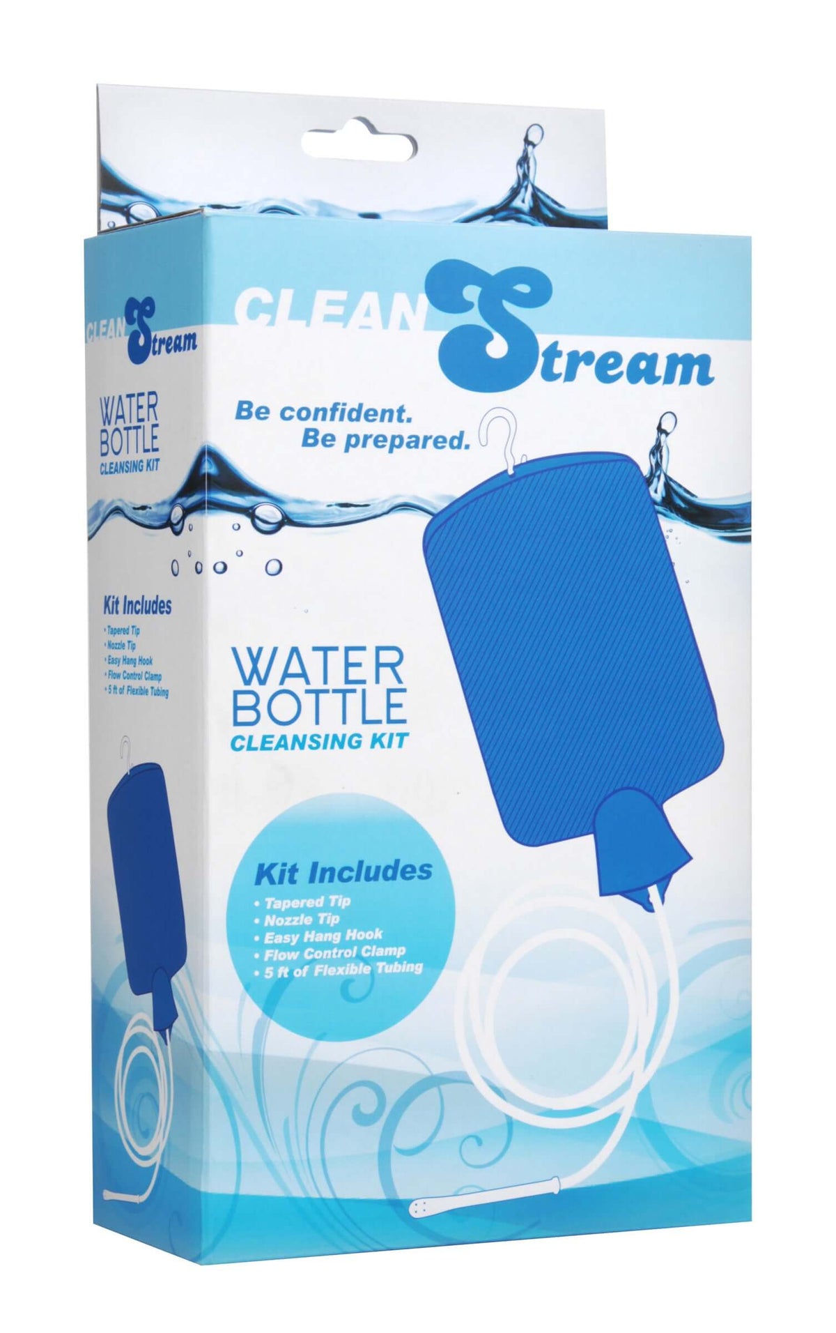 Cleanstream Water Bottle Cleansing Kit packaging showing water bottle and components for effective cleaning.