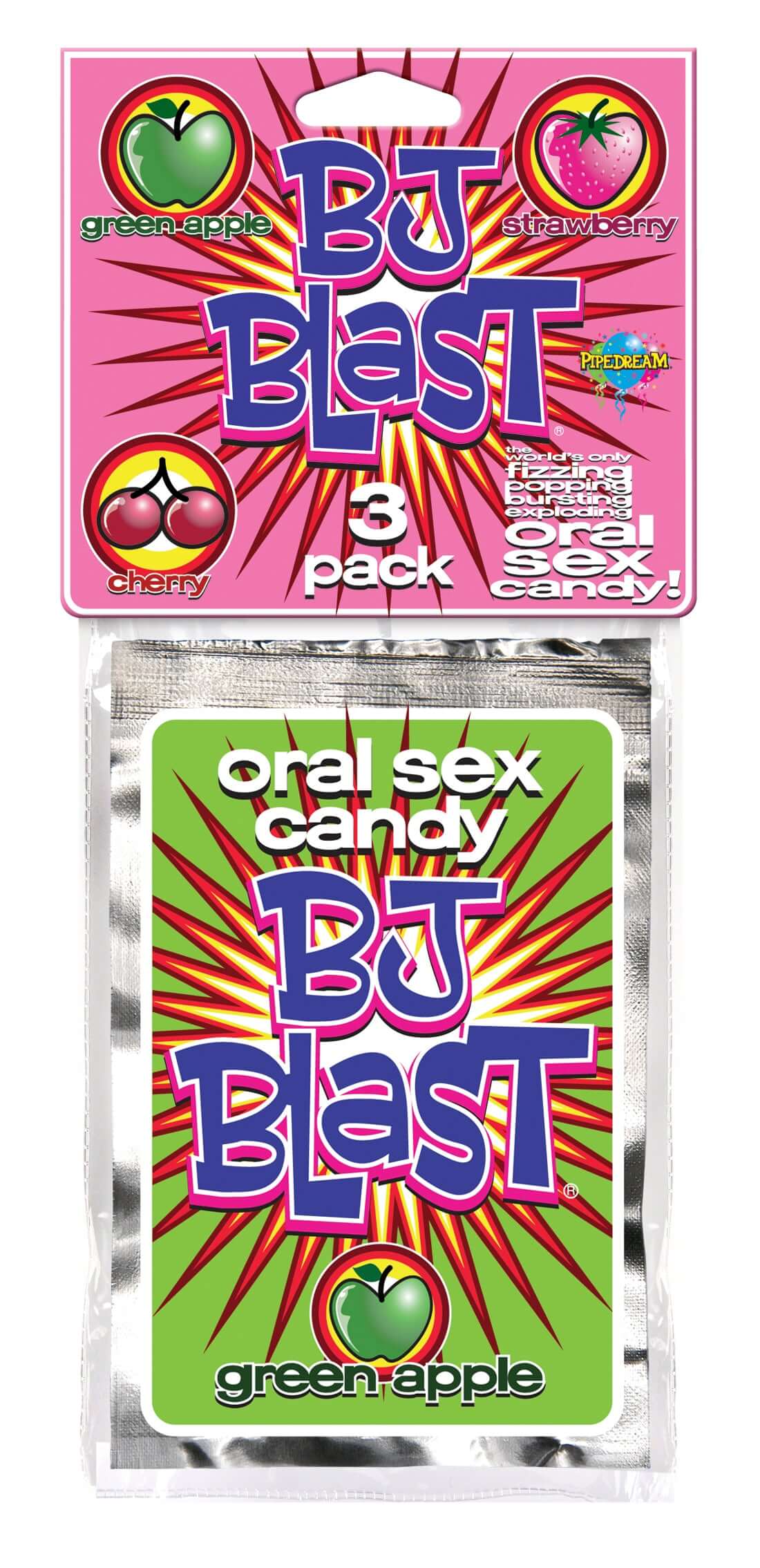 BJ Blast Oral Sex Candy Strawberry 3 Pack