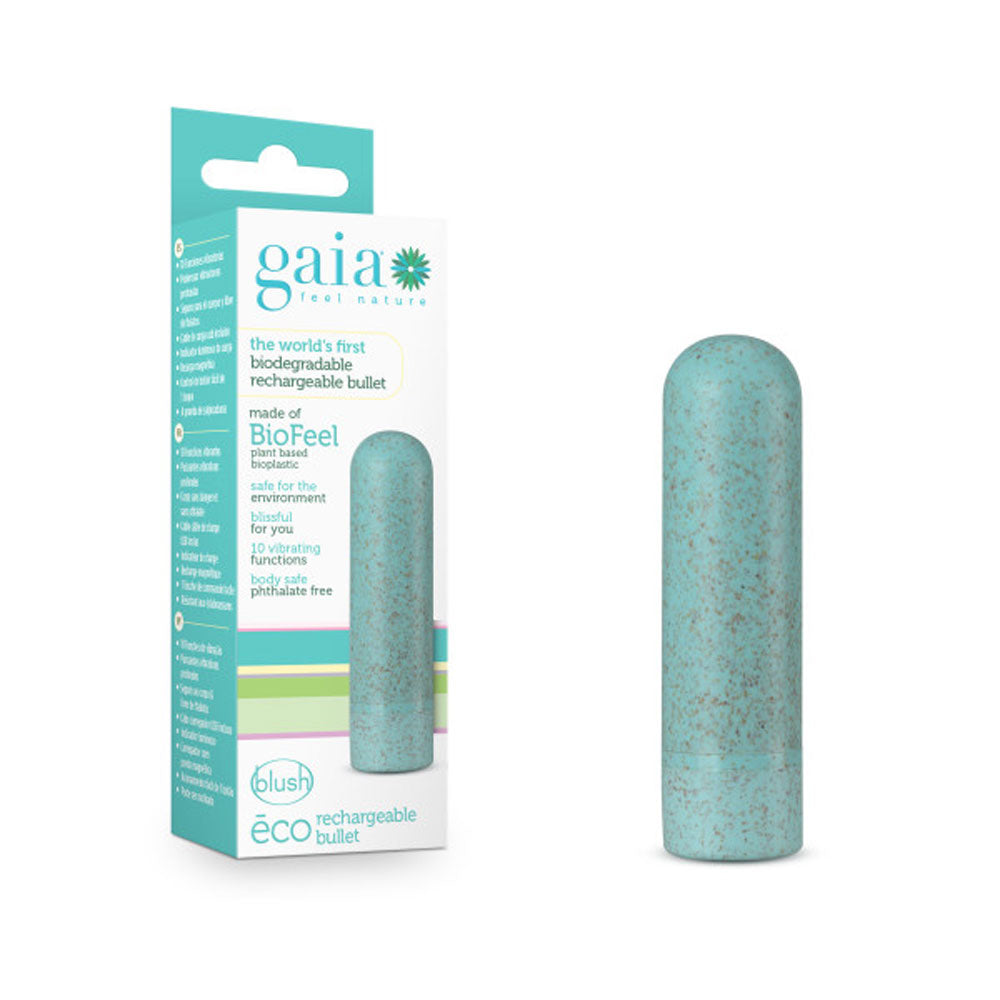 Gaia – Eco Rechargeable Bullet Vibrator - Aqua