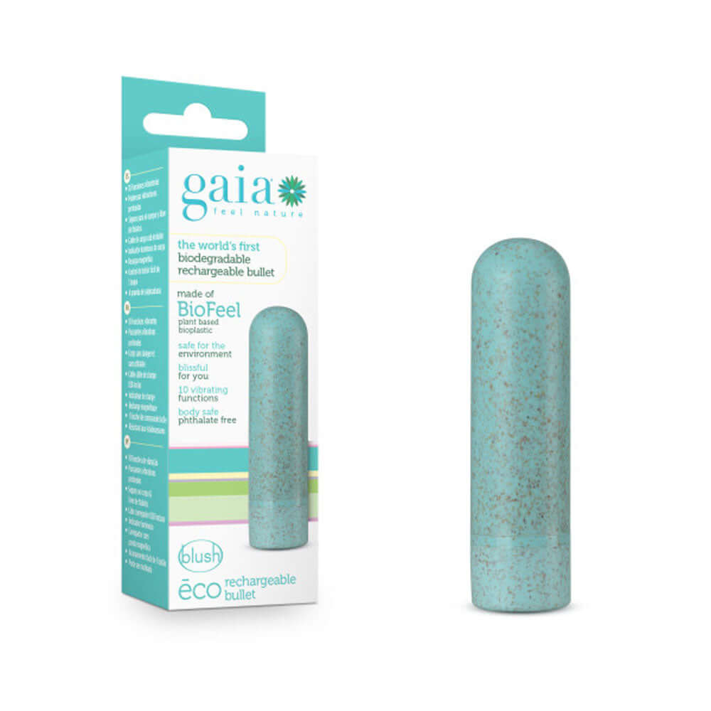 Gaia – Eco Rechargeable Bullet Vibrator - Aqua