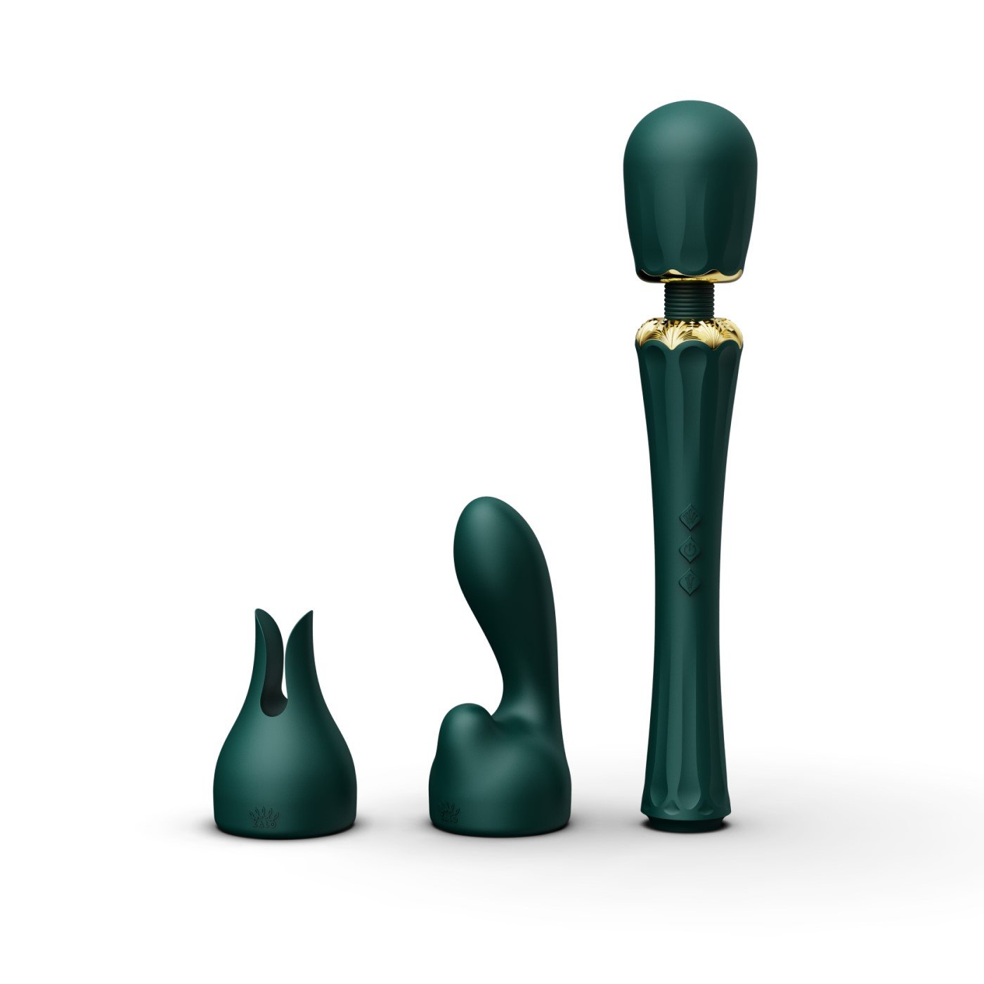 ZALO Kyro Wand Massager in Turquoise Green with innovative attachments for powerful, direct stimulation and easy control.