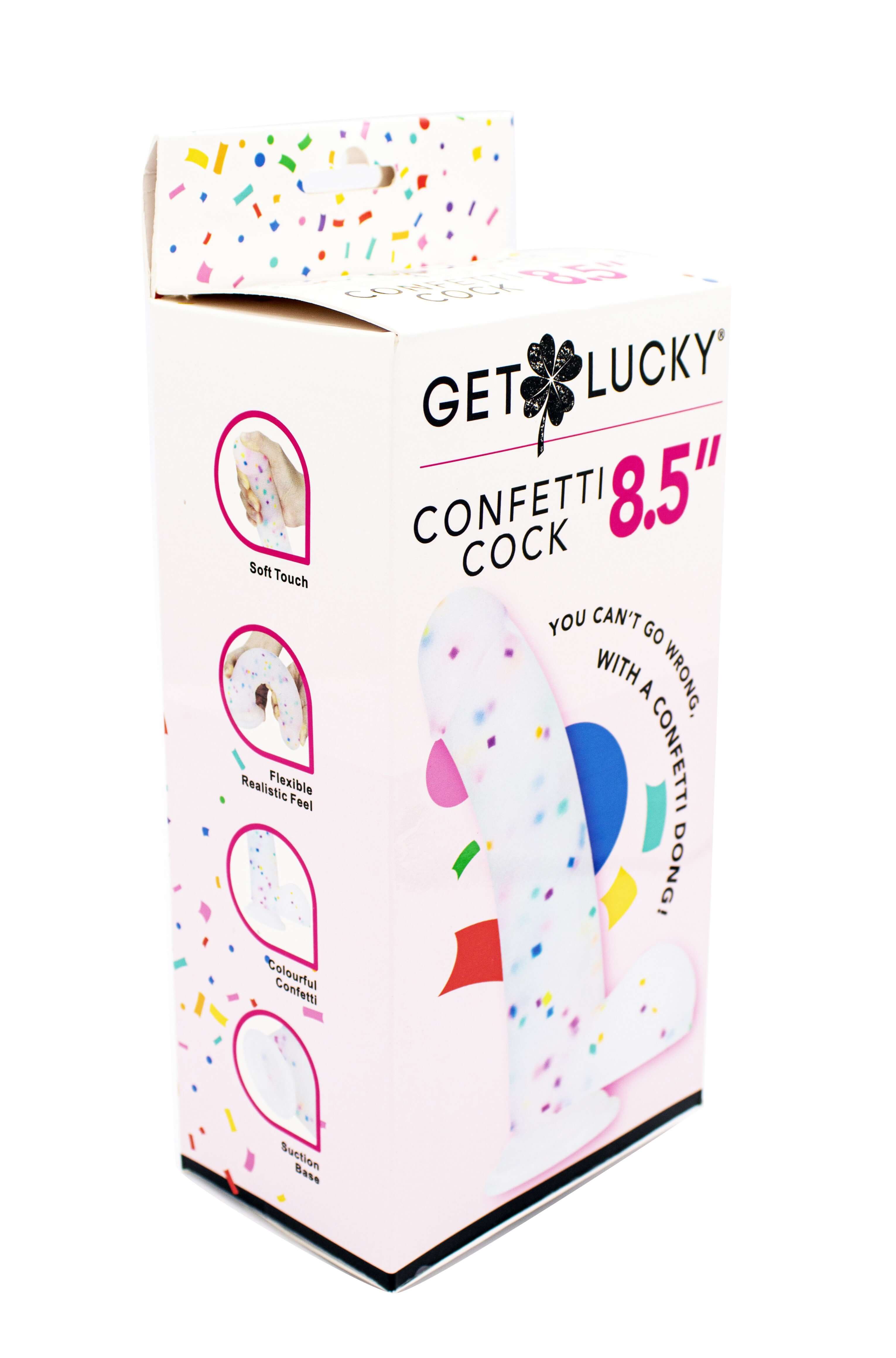 Get Lucky Confetti Cock - 8.5 Inch