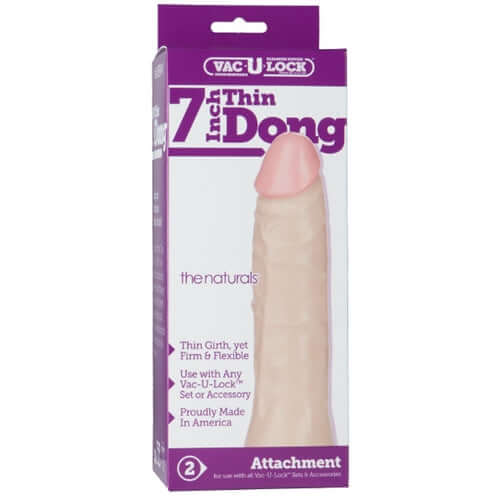 Vac-U-Lock 7 Inch Thin Dong - the Naturals-0