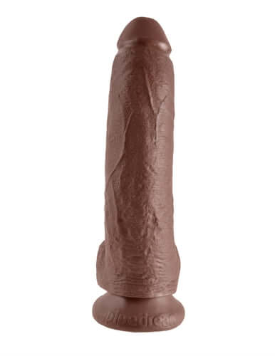 King Cock 9-Inch Cock With Balls - Brown *