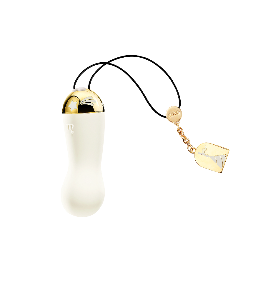 ZALO Baby Star Bullet App-controlled Rechargeable Vanilla White Vibrator from the Lolita Series with ornate packaging.