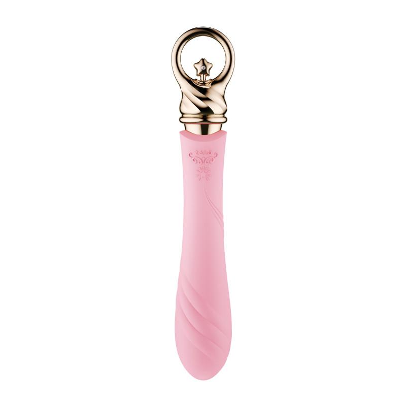 ZALO Courage Pre-Heating Rechargeable G-spot Massager in Fairy Pink from Sweet Magic Series