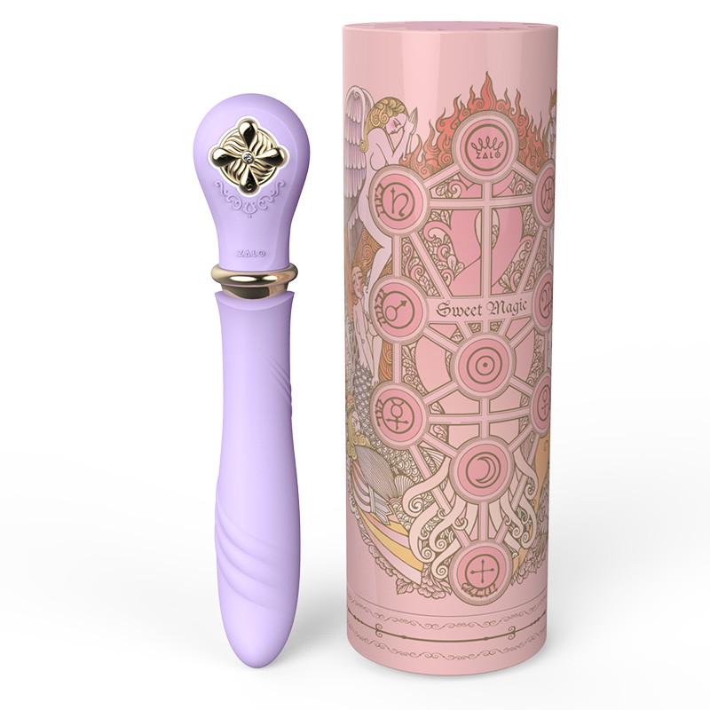ZALO Desire Pre-Heating Rechargeable Thruster Fantasy Violet with elegant packaging from Sweet Magic Series