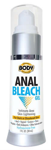 Body Action Anal Bleach Gel 1 Oz for intimate area skin lightening and uneven skin tone correction.
