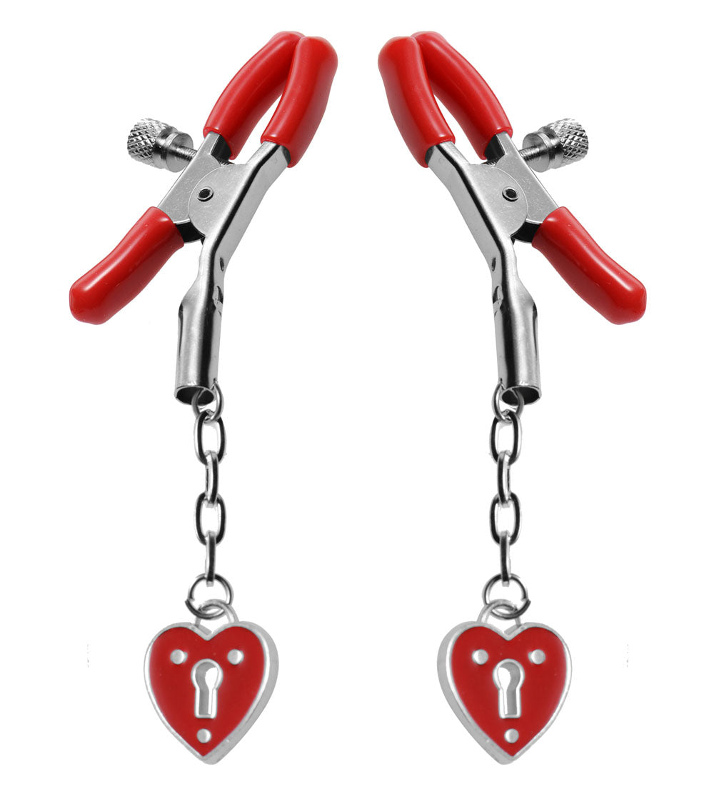 Charmed Heart Padlock Nipple Clamps: A Passionate Twist to Sensual Play