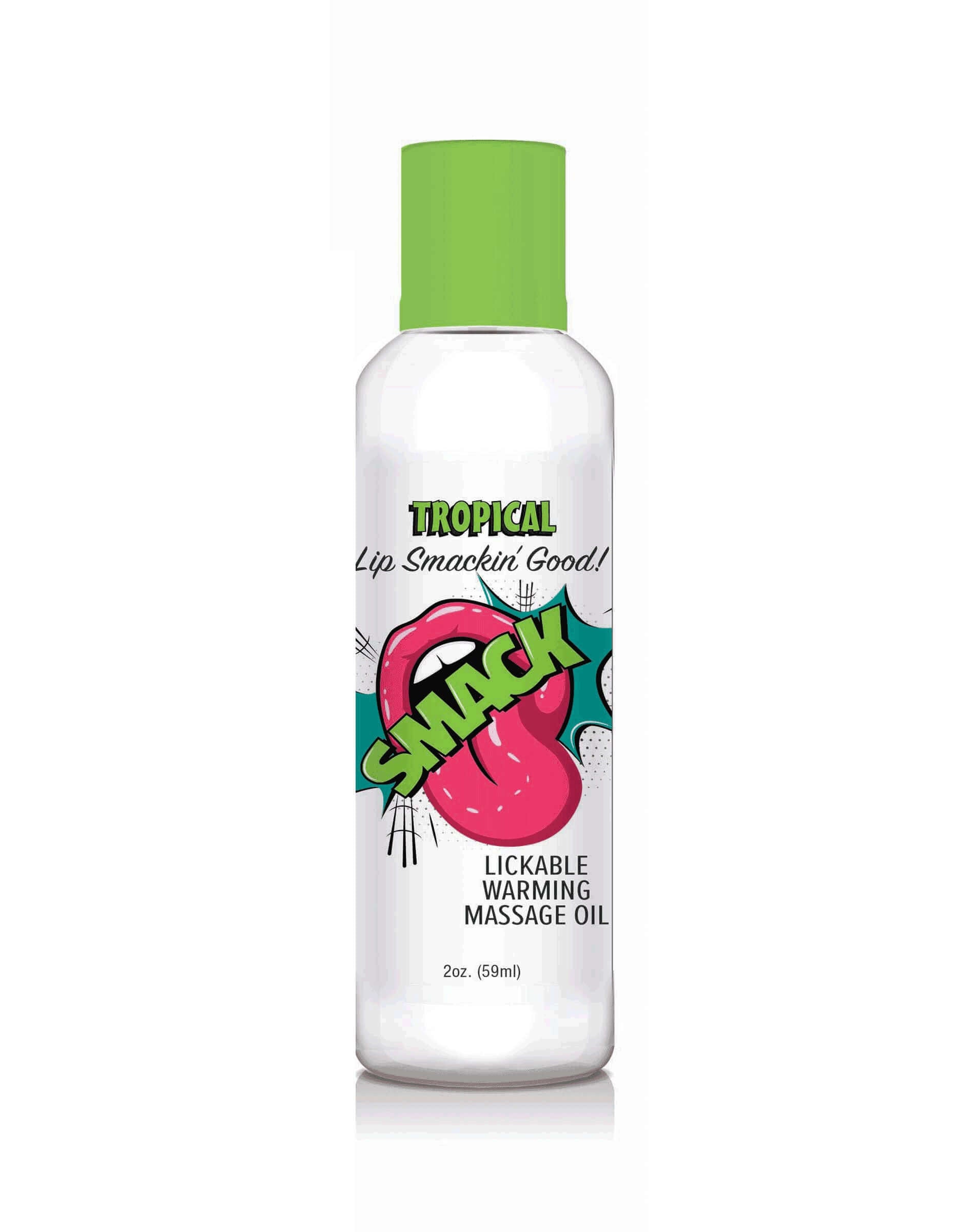 Smack Warming and Lickable Massage Oil - Tropical 2 Oz-1