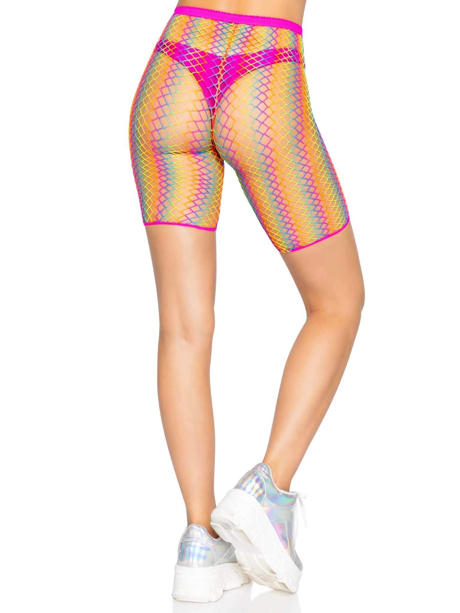 Ombre Rainbow Biker Shorts - One Size - Rainbow-0