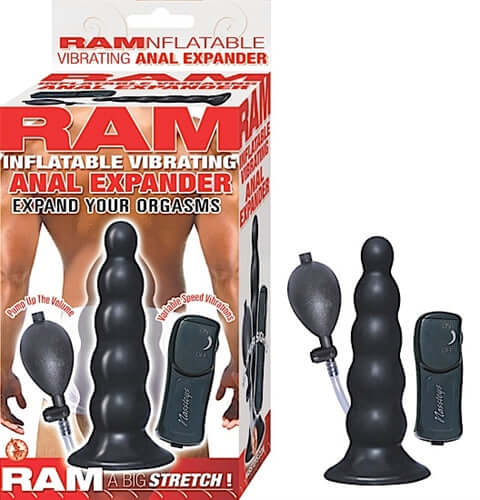 Ram Inflatable Vibrating Anal Expander - Black-0