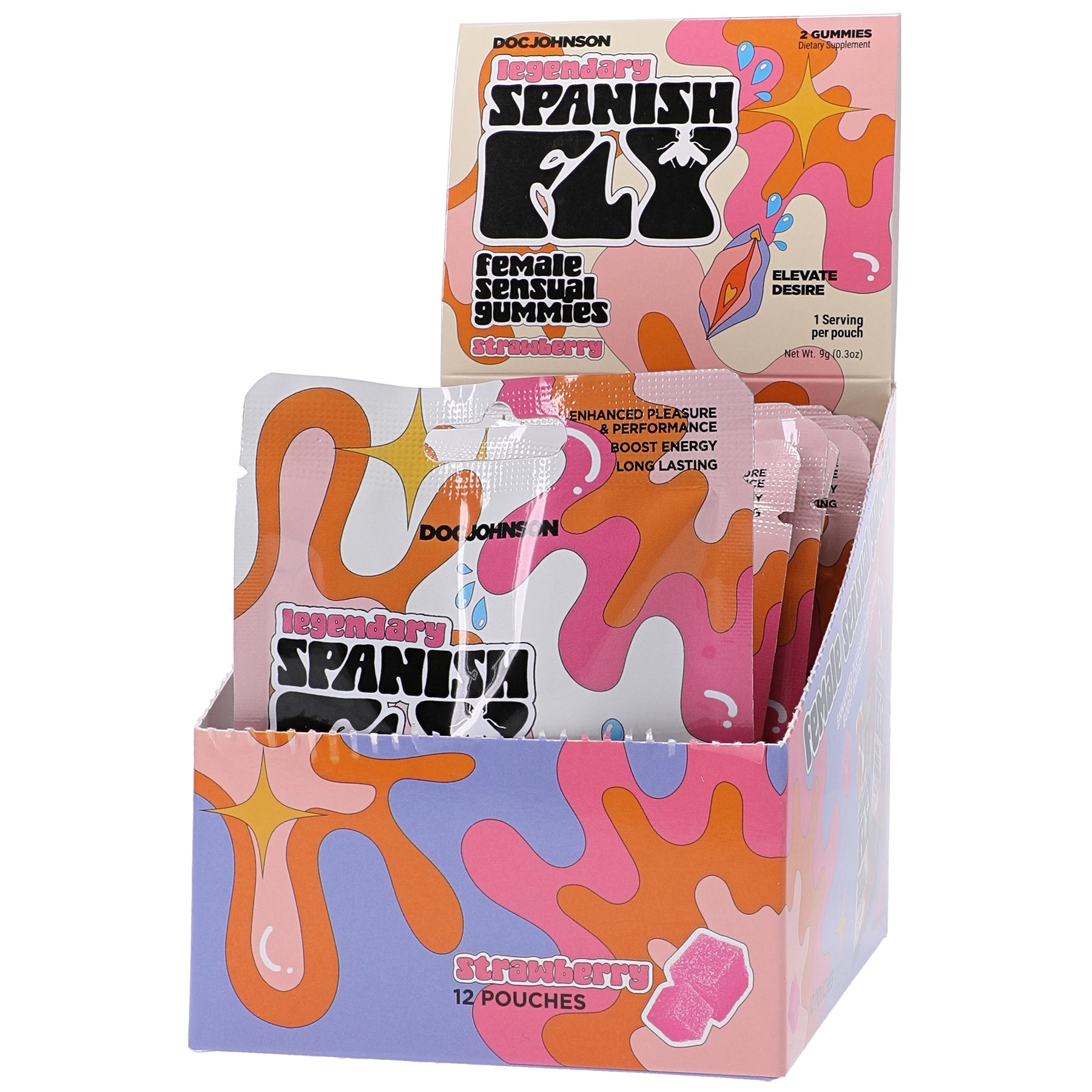 Spanish Fly - Female Sex Gummies - 12 Pack - 2 Pcs Per Pack - Strawberry-3