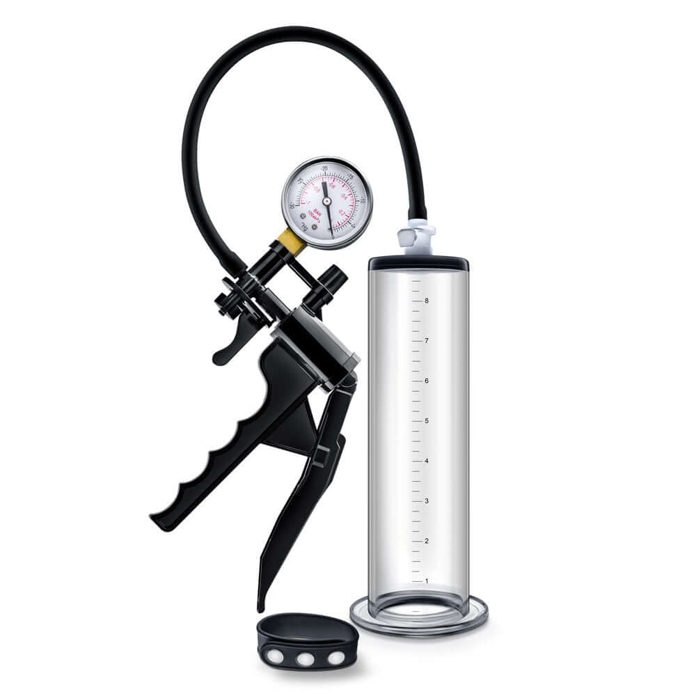 Performance - Vx8 Premium Penis Pump System With Silicone Cock Strap - Clear
