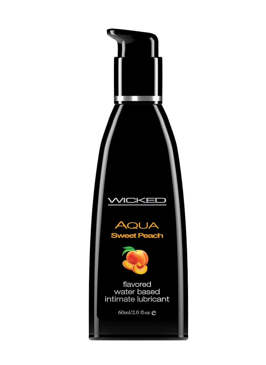 Aqua Sweet Peach Flavored Water Based Lubricant - 2 Oz. / 60 ml