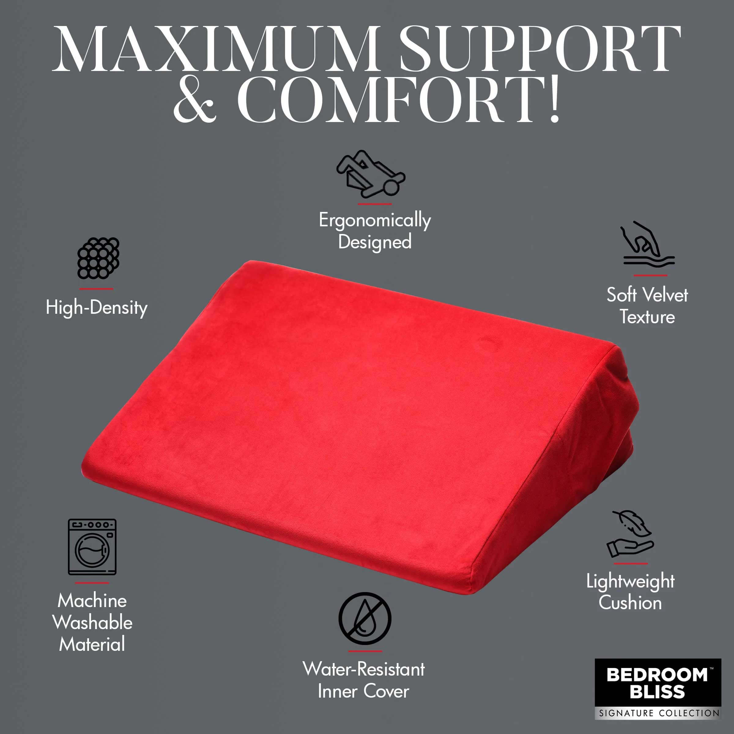 Love Cushion Small Wedge Pillow - Red-0